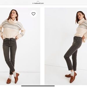 Madewell midrise stovepipe jeans in bridley wash Tall 31